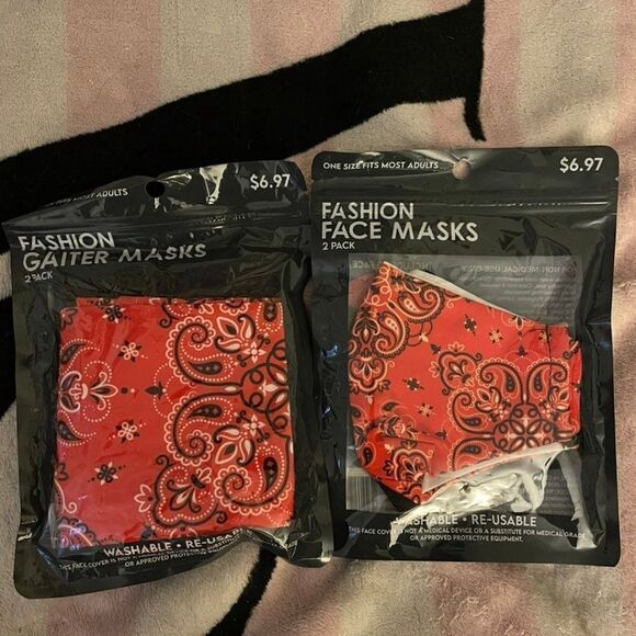 2 packages of Fashion Face Masks - Picture 1 of 4